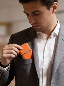Porte-cartes magnétique puissant N52, support anti-RFID, portefeuille fin pliable en cuir PU de qualité supérieure pour lit, <span class=keywords><strong>antivol</strong></span> - Product Image 3
