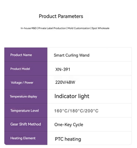 Rizador de Pelo de Alta Calidad de 32 mm con <span class=keywords><strong>Ondas</strong></span> de <span class=keywords><strong>Sirena</strong></span>, Iones Negativos, Doble Ranura, Eléctrico, para el Hogar y Hoteles - Product Image 5
