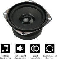 Accessoires d'amplificateur stéréo 20W DIY Horn 8Ohm/ 20CM Fil de borne 78MM/3.1 pouces Diamètre 40MM/1.57 pouces 2 Relais de puissance 2 Amps