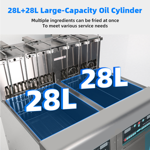 Friggitrice Elettrica Commerciale Completamente Automatica da 28L con Sollevamento Automatico e Filtro dell'Olio per Fish and Chips - Product Image 2
