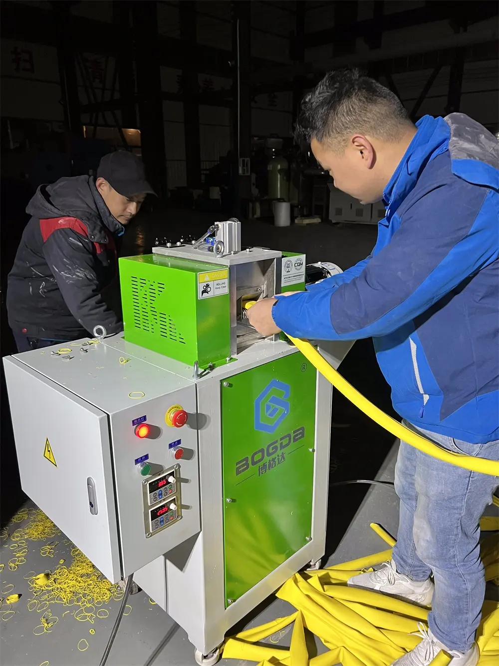 BOGDA Kemasan Uang TPU TPR TPE Plastik Karet Gelang Sekrup Tunggal Mesin Pembuat Ekstruder