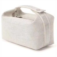 Sac de maquillage en toile naturelle écologique avec logo personnalisé Royal Fair, sac de toilette réutilisable, sac de rangement cosmétique souple, sac de voyage