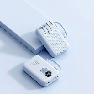 2025 New Arrivals Promotional Gift Gadgets Portable Super 20000mAh PD22.5W Power Bank with Built-in Cables and Lanyard