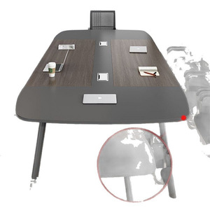 Table de conférence moderne pour bureau, grande taille avec rangement, pour salle de réunion et formation - Product Image 5