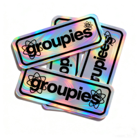 Autocollant holographique pour ordinateur portable, effet arc-en-ciel vibrant, réfléchissant au laser, imperméable, découpé sur mesure, imprimé, adhésif, décoratif