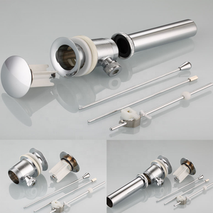 Factory Supply G 1 1/4 Brass Pop up Waste <strong>Set</strong> Basin <strong>Drain</strong> Kit with Lift <strong>Rod</strong> for Bathroom Sink Chrome Plated Sanitary Ware - Product Image 4