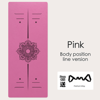 Yoga-Matte aus PU mit Funktioneller Strukturierter Oberfläche, Rutschfest, Ungiftig, Leicht zu Reinigen, Extra Dick für Pilates, Yoga, Zuhause, Fitness & Studio