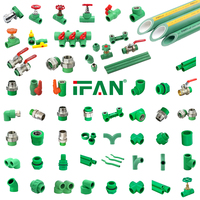 IFAN échantillon gratuit PPR raccords de tuyauterie d'eau matériel de plomberie DIN 8077 PN25 raccords de tuyauterie PPR flexibilité raccords PPR