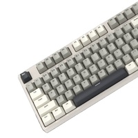 Clavier mécanique filaire USB gris fonctionnel avec interrupteurs silencieux rétroéclairés 108 touches pour le jeu et le bureau