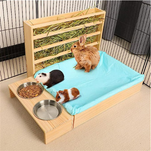 Comedero para conejos con estación de alimentación, gran capacidad, antideslizante, para conejillos de indias y chinchillas - Product Image 1