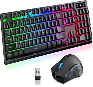 2023 Hot Product LED Backlight Rechargeable Support Color Customization Wireless Gaming Keyboard And Mouse Combination