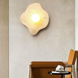 Japanese Wabi Sabi Style Travertine Wall Lamp <b>Led</b> <b>Light</b> For Bedroom Entryway <b>Hallway</b> Staircase Balcony Passageway - Product Image 4