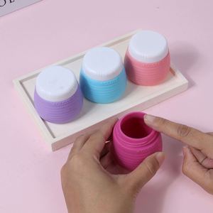 Kit de flacons de toilette personnalisés avec logo, avec couvercle à vis, boîte à crème pour le visage, récipients de voyage en silicone anti-fuite - Product Image 2