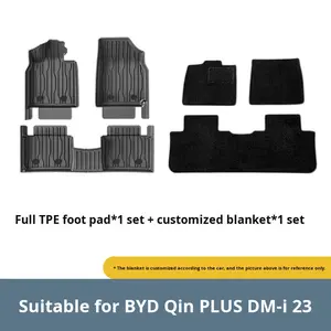 Tapis de sol de luxe pour voiture BYD Qin PLUS DMi Destroyer 05 2023, <span class=keywords><strong>TPE</strong></span>, sans logo imprimé, usine de traitement sur mesure du Guangdong - Product Image 6