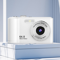Kamera Digital 4K Anti guncangan untuk fotografi dan Video, kamera Vlog ringkas 48MP layar lipat Zoom 16X dengan lampu kilat