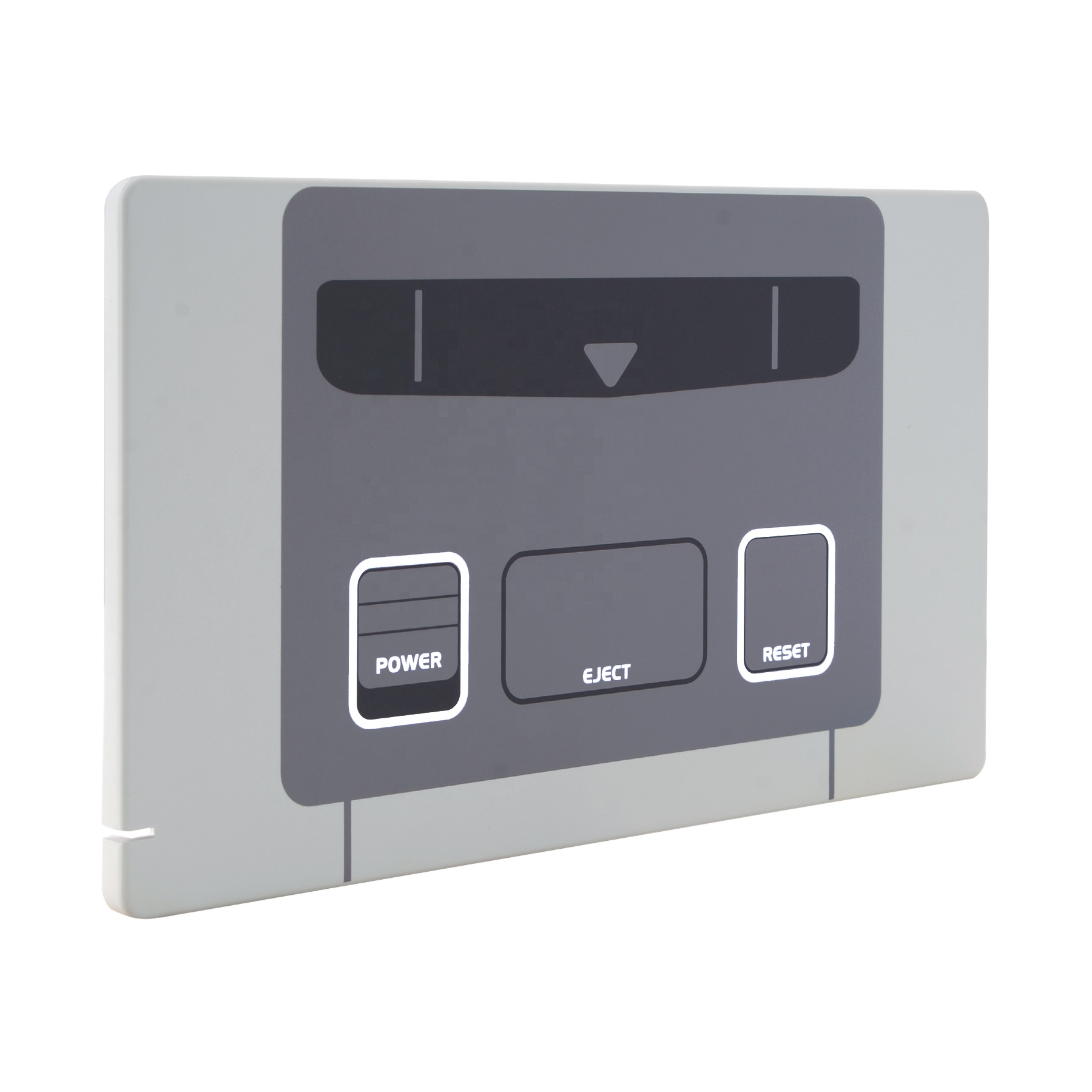 Soft Touch SFC SNES Gray Style Dock Front Shell  FDT107WSV2