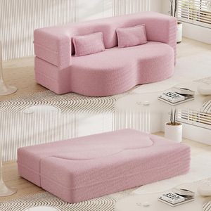 2026 Modern <b>Sofa</b> Bed with Pillow Convertible High Density Foam Modular Couch for Living Room 2 Seater Compressed <b>Sofa</b> Bed - Product Image 2