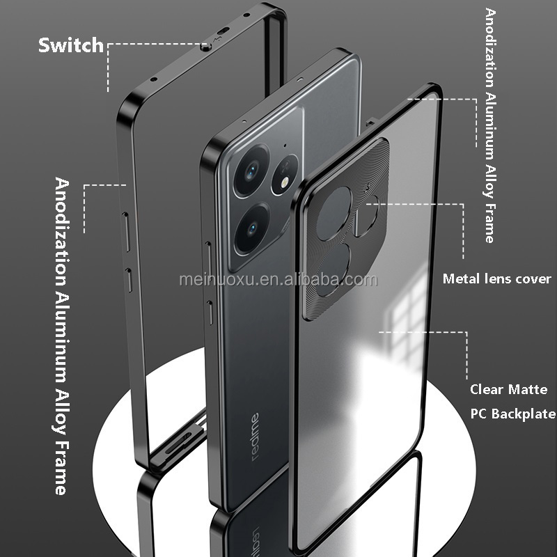 Elastic Snap Shockproof Metal Bumper Case For Realme Neo 7 5g