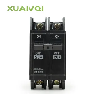 Wire Connection MCB THQL TQL 20A SQUARED Miniature Circuit Breaker TQL-2P 120V