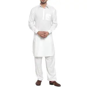 穆斯林男士长袍巴基斯坦新款连衣裙男孩最新设计2023新款长袍套装