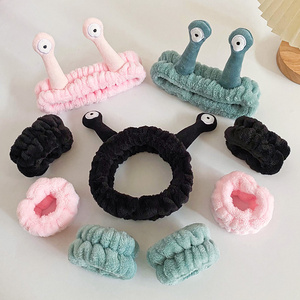 3-piece set of cute <strong>snail</strong>-eyed coral-fiber <strong>makeup</strong> hair bands, soft face wash <strong>headbands</strong>, elastic ladies' spa <strong>headbands</strong> - Product Image 6