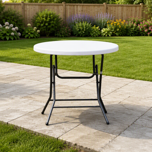 Autres meubles d'extérieur - Table pliante ronde multi-usage en plastique moulé par soufflage - Table pliante intérieure/extérieure - Product Image 3