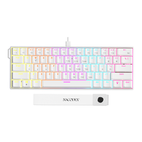 Ajazz NK61 Wired Gaming Keyboard Rainbow Light 60% Mini Portable Computer Compact Gamer Keyboard Red Switch Gaming Keyboard
