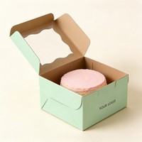 Emballage personnalisé pour gâteaux et desserts sucrés, vente en gros, boîtes en carton de qualité alimentaire pour biscuits, gaufres et desserts, contenants alimentaires personnalisés à emporter
