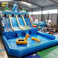 Parc aquatique gonflable professionnel d'été haute résistance pour les activités commerciales en bord de mer
