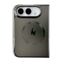 Nouvelle coque de téléphone portable magnétique AG à placage électrolytique de couleur unie pour iPhone DUO, étui à rabat gauche et droit, anti-chute, pliable