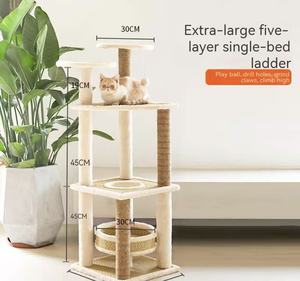 Tiragraffi per gatti, cuccia per gatti, albero per gatti, piantana per gatti integrata, piattaforma per gatti, mensola per gatti, grande gioco per gatti - Product Image 6