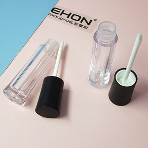 Wholesale 6ml Custom Logo Liquid <b>Lipstick</b> & Lip Gloss Packaging Tube Short Thick Wall Bottle with Applicator - Product Image 3
