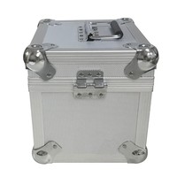 Robuste Aufbewahrungsbox aus Aluminium, Hochbelastbar, für 7-Zoll-Schallplatten mit 45 U/min, Aufbewahrungsbox für 100 Vinyl-Schallplatten, Aluminiumkoffer