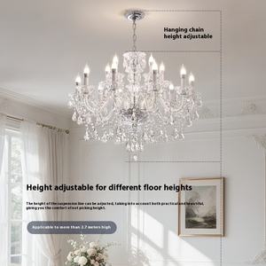 Lámpara de cristal de diseñador Advanced Sense, candelabro francés de estilo europeo para restaurante, dormitorio, luces colgantes de tamaño medio - Product Image 4