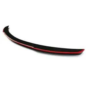 For BENZ C CLASS W205 4 Doors FD Style Red Side Rear Spoiler 2015-2018 Carbon Fiber Rear Trunk Wing Spoiler