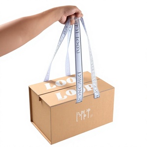 Caja de Pastel de Papel Kraft Personalizada con Asa de Cinta, Caja de Embalaje para Panadería Ecológica de Grado Alimenticio - Product Image 1