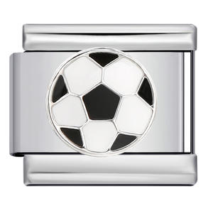 สร้อยข้อมือสแตนเลสสตีลลายฟุตบอล งานเชื่อมแบบหยดน้ำมัน สไตล์อิตาลี ทำมือ ของขวัญ - Product Image 5