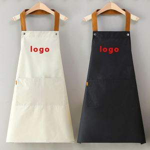 Tablier personnalisé avec logo brodé, haute qualité, promotionnel, imperméable, pour chef, cuisine, tabliers personnalisés pour femmes - Product Image 1