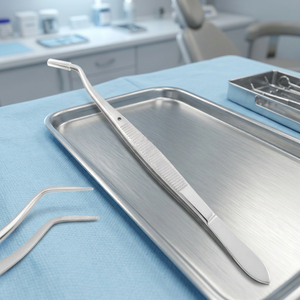 Pinzas Quirúrgicas Dentales Manuales de Alta Calidad, Punta Angulada de Precisión, Pinzas Adson Profesionales de Acero Inoxidable, Certificación CE MOL - Product Image 2