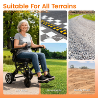 Fauteuil roulant électrique tout-terrain en fibre de carbone pour intérieur et extérieur