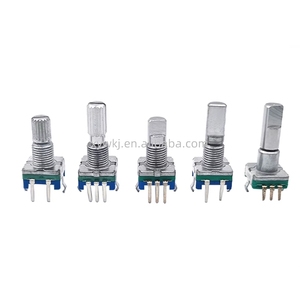 Codificador Rotatorio HSW <span class=keywords><strong>EC11</strong></span> con Interruptor, Eje de 20 mm, Semieje de 20 Posiciones, Señal Digital de Pulso, Potenciómetro de 15 mm y 5 Pines - Product Image 2