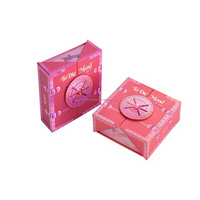 Boîte cadeau personnalisée en carton rigide avec fermeture magnétique à double porte, doublure en éponge, revêtement UV, style féminin rose fantaisie, pour parfum