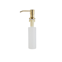 HOMEDEC Distributeur de savon liquide mural moderne en acier inoxydable pour gel douche et savon en vrac, idéal pour la cuisine et la salle de bain