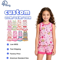 Ensemble de vêtements d'été pour garçons, collection rentrée scolaire, imprimé personnalisé, ensemble chemise sans manches et short, deux pièces, vêtements pour enfants, vente en gros, Milk