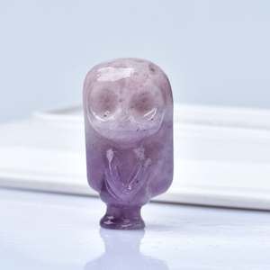 Vente en gros de cristaux d'artisanat folklorique naturel pierres de guérison sculptées à la main pierre de cristal personnage <span class=keywords><strong>Jack</strong></span> et Sally pour les cadeaux d'Halloween - Product Image 6