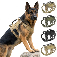 Harnais pour chien respirant et réfléchissant en nylon 1050D, anti-traction, pour chiens de travail de taille moyenne à grande M L XL