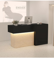 Comptoir de caisse moderne en MDF sur mesure pour les petites boutiques, les présentoirs de gâteaux et de vêtements, les hôtels, les bureaux, les entreprises, les réceptions