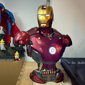 Estatua Personalizable de Iron Man de <span class=keywords><strong>los</strong></span> <span class=keywords><strong>Vengadores</strong></span>, Adorno de Mesa, Busto de Personaje de Resina, Escultura Personalizada de Personaje de Animación - Product Image 4