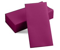 Serviettes de table jetables 1 pli avec logo couleur personnalisé, pochette à couverts intégrée, style sac en papier préplié, pour mariage et fête, en papier vierge