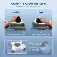 Oreiller cervical orthopédique en mousse à mémoire de forme, anti-ronflement, pour soulager les douleurs cervicales, housse lavable, oreiller durable